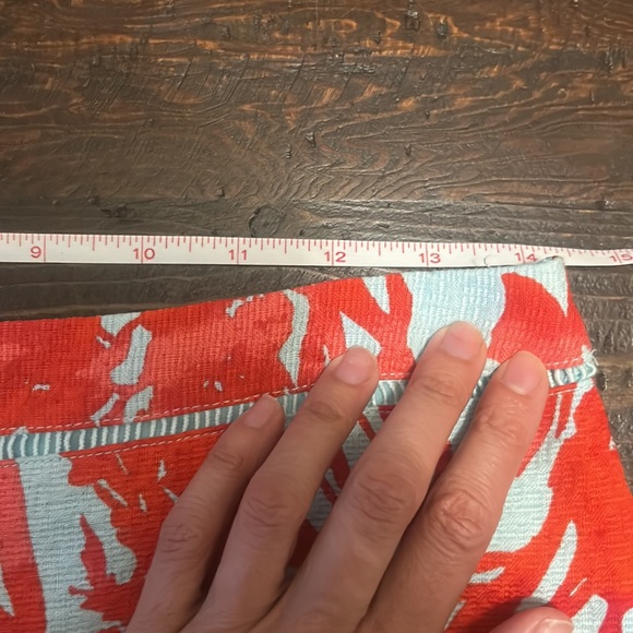 Banana Republic coral and sky blue flared skirt - Picture 6 of 6